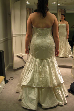 Had my 2nd fitting! :  wedding lazaro Back