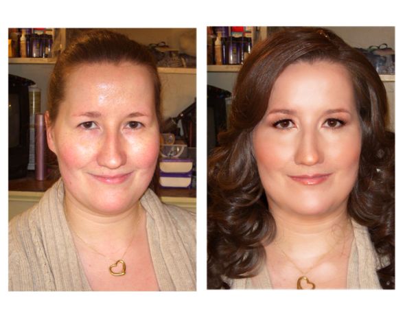 Before & After :  wedding airbrush makeup makeup Duo