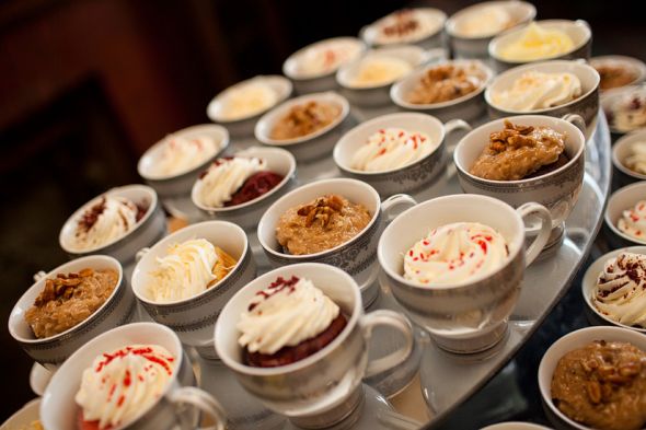 cupcakes in teacups...yes please! :  wedding cupcakes teacups china Cupcakes In Teacups 3