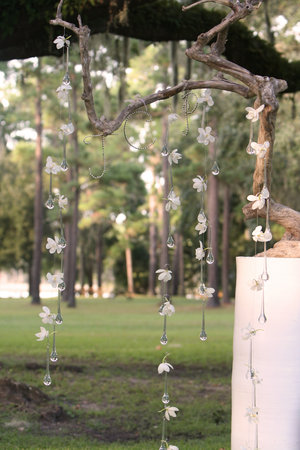 wedding hanging flowers