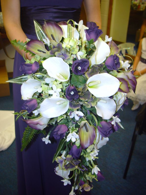 Silk Bridal Florals Lapis Aubergine Eggplant wedding bridal florals 