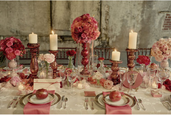 How to make a rectangle table look elegant :  wedding SMP2
