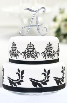 Show me your Monogramed Cake Toppers : wedding monogrammed cake topper Wd0624