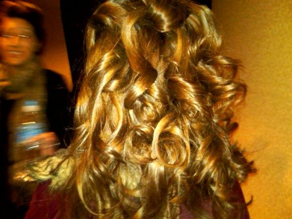 I walked down an aisle today... :  wedding Hairback