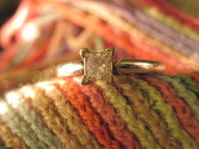 Anyone else have a princess cut? Show Me!!! :  wedding rings Ring6
