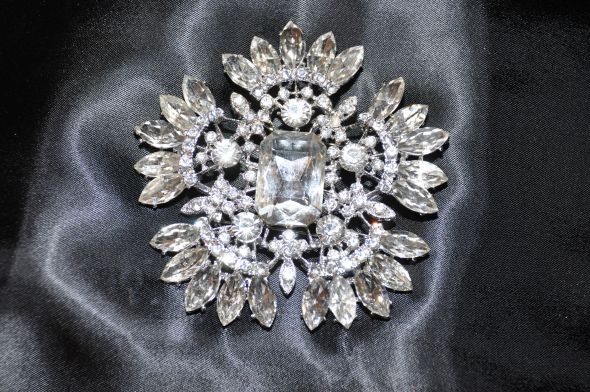 Large Crystal Brooch wedding crystal brooch dress Crystal Brooch 1