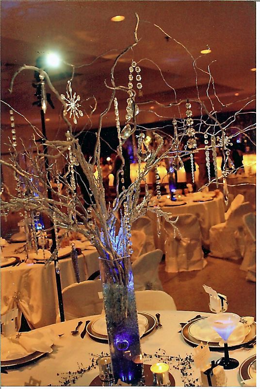 DIY Manzanita Branch Curly Willow Branch Centerpieces wedding centerpieces 