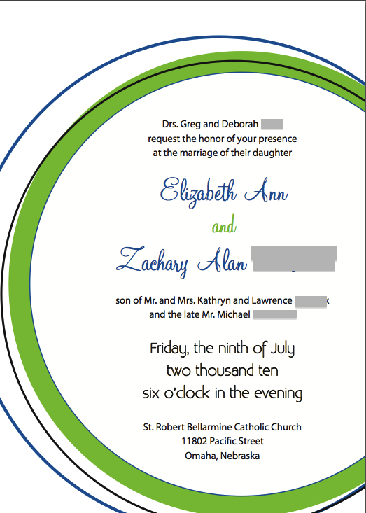 Order of Names - wording help! :  wedding wording Invite