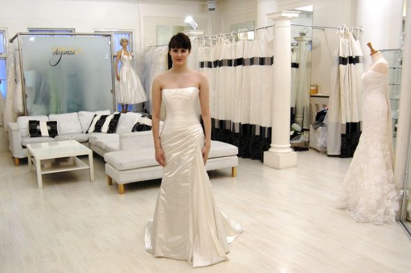 I took dress pictures at my fitting today! :  wedding 003
