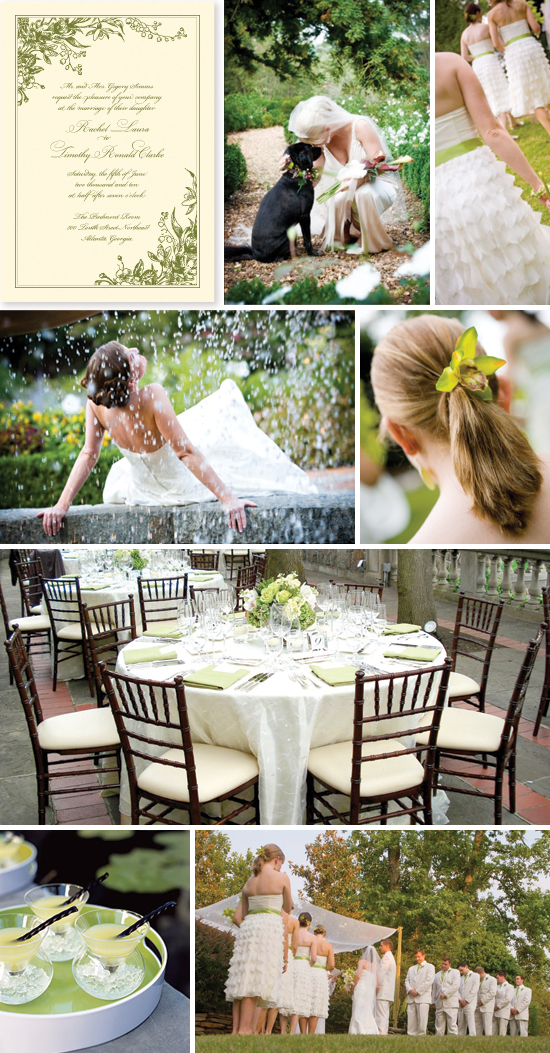 Worried about Color Coordination wedding reception green brown decor 