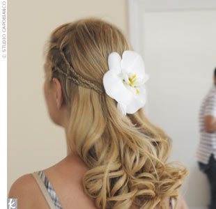 Married bees: Plz post pics of you wearing your long hair down @ the wedding!!! : wedding Halk Up With Braids