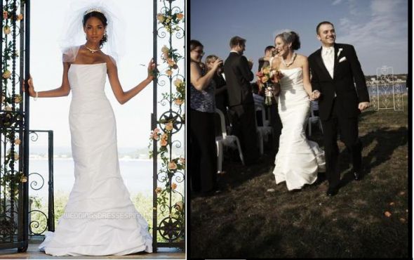 The bird is frustrated...again! :  wedding dress petite budget Me Vs Ad