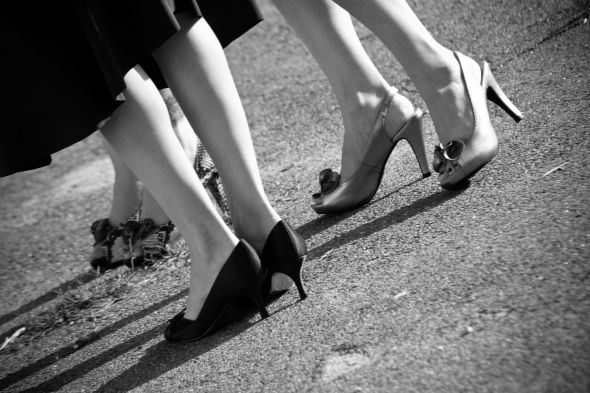 Bridesmaid Shoes... Is it okay if they are all different?? :  wedding Shoesbm