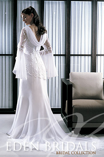 Wow, a wedding dress with sleeves, imagine that!!!