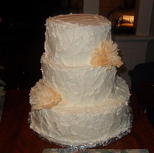 The Cake Is Baked (Pictures!) :  wedding cake trial diy cake homemade cake wedding cake buttercream SDC14494