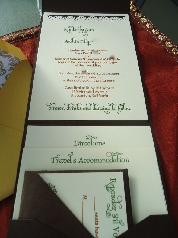 Can I see your invitations bee's? :  wedding paper invitations stationary DSC01946