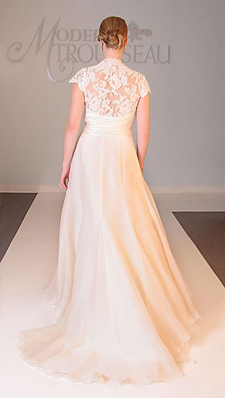 Show me dresses that are NOT strapless! :  wedding dress straps sleeves not strapless wedding dress Jenni Back
