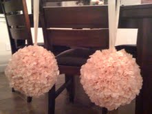 Peachy pomander balls :  wedding pomander balls peach Pomander
