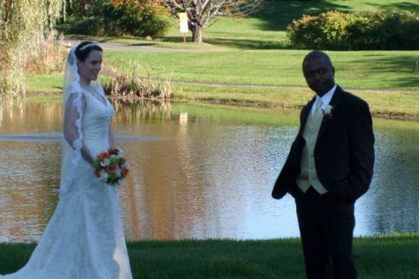 Married 10/9/10 (non-pro pics)!! :  wedding recaps Me And Jamaal And Bad Lighting
