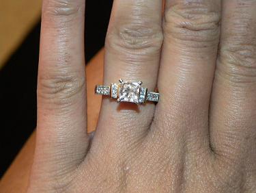 Anyone else have a princess cut? Show Me!!! :  wedding rings My Ring