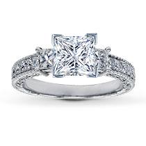 Anyone else have a princess cut? Show Me!!! :  wedding rings My Ring2