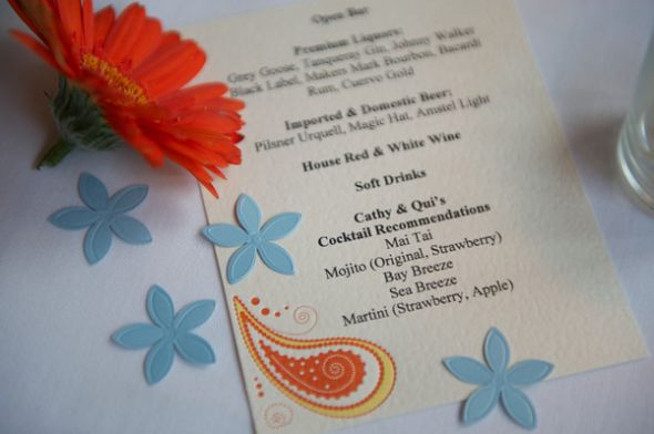 NonFloral Altar/Aisle Decorations :  wedding lantern fan aisle altar decoration paper decor blue orange inspiration diy invitations Bar