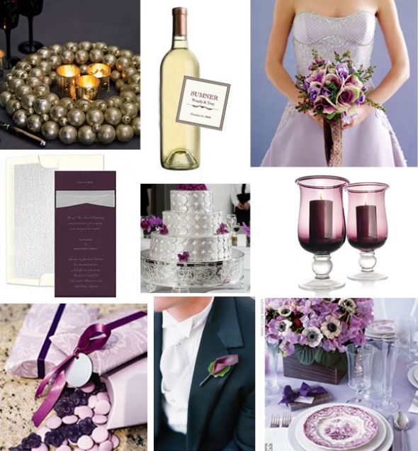 Purple weddings :  wedding purple Purplegreysilver