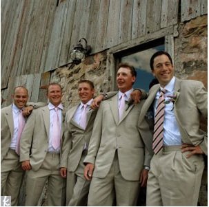 ivory dress brides...what's your groom wearing? : wedding ivory wedding dress groom attire white dress shirt Beach Wedding 2