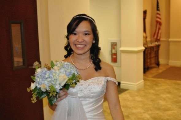 Updos and Half-Up For the Bang-Less Ladies?!? : wedding bangs updo hair inspiration half up half down wedding hair beauty hair trial My Wedding Hair Front