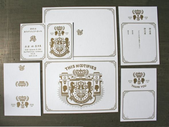 Need Letterpress inspiration pics! :  wedding letterpress inspiration 0000 Manami Osamu Wedding Invitation