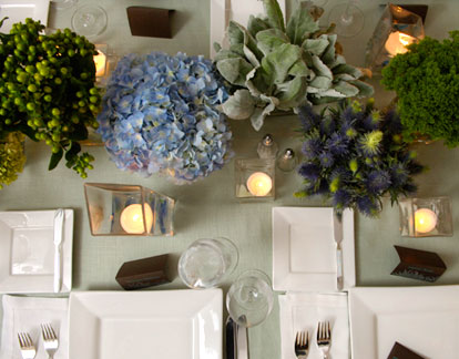 Please share pictures of centerpieces on rectangle tables :  wedding rectangle tables centerpieces flowers candles round tables 033