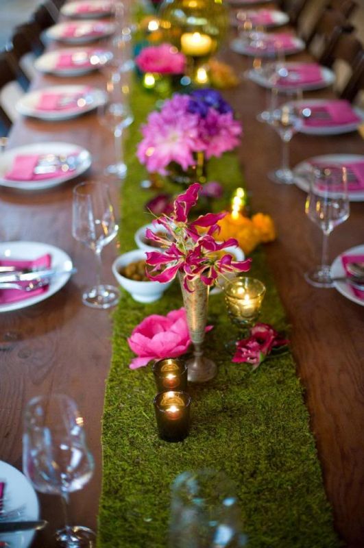 Please share pictures of centerpieces on rectangle tables :  wedding rectangle tables centerpieces flowers candles round tables  DSC6652 Small