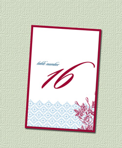 Show us your table numbers? :  wedding Garden Rose Wedding Table Number Card