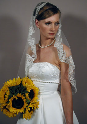 Have my dress! Now which veil? :  wedding veil mantilla Veil2