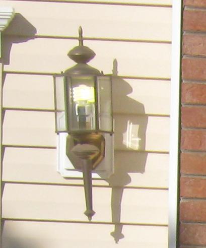 Good 'ole Rustoleum.... :  wedding Coach Light Before