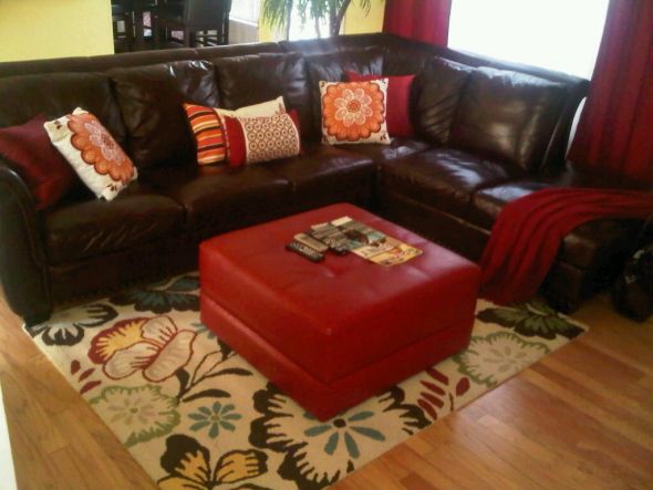 Did some decorating in my family room for the Spring... :  wedding decorating family room red Family Room 3
