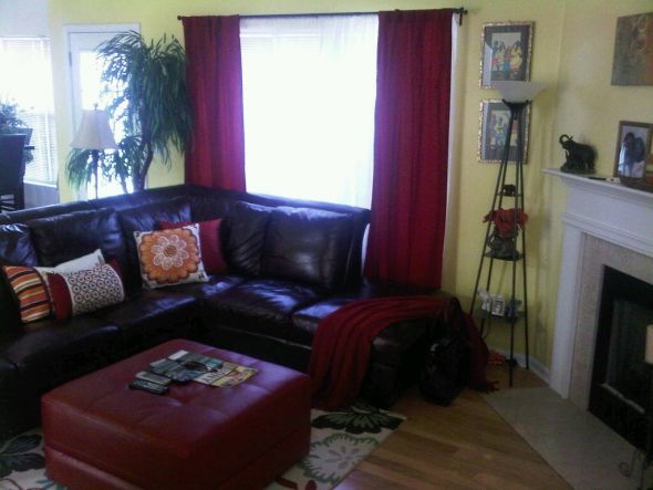 Did some decorating in my family room for the Spring... :  wedding decorating family room red Family Room 4