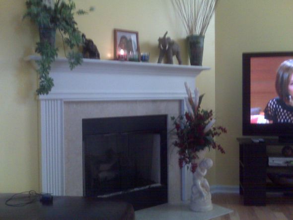 Did some decorating in my family room for the Spring... :  wedding decorating family room red Family Room Before1