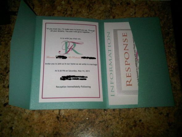 Post your Walmart, Target, Michael's, or inexpensive DIY invites! :  wedding diy invites walmart target michaels 1 cheap inexpensive Invite Modified1