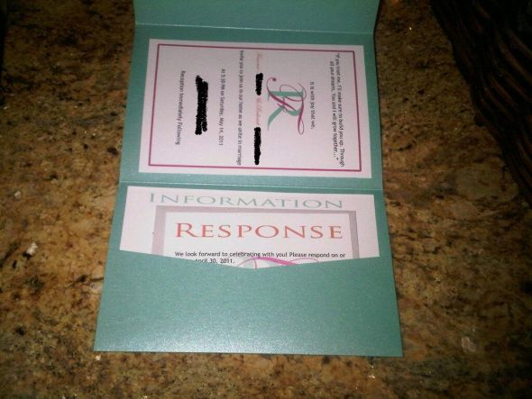 Post your Walmart, Target, Michael's, or inexpensive DIY invites! :  wedding diy invites walmart target michaels 1 cheap inexpensive Invite Modified3