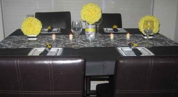 yellow centerpieces for weddings