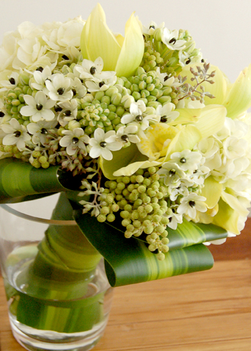 Help Please....what are these leaves called? :  wedding Bouquet  Leaf Wrapped Handle
