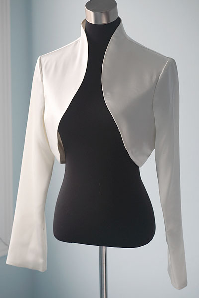Ivory Satin Jacket Sz4-6, $40 : wedding jacket bolero ivory dress Top 32