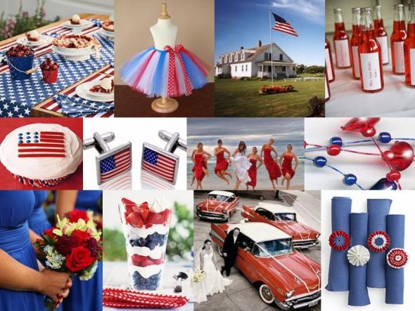 Create this wedding theme: July 4th Picnic/BBQ :  wedding 4th2