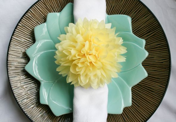 What small wedding details are you doing? :  wedding PartyPoms Napkin Etsy