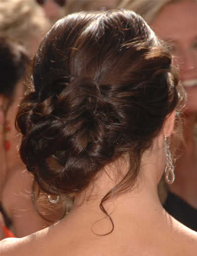 How did you wear your hair?? Lets see pics please! :  wedding Evangeline Lily Chignon Knot Elegant Hairstyle 2008 Primetime Emmy Awards