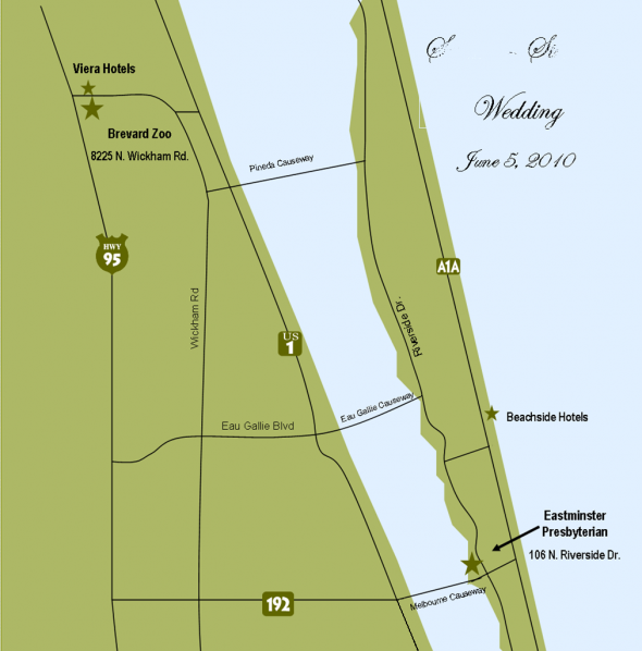 Must I include Maps with the Wedding Invitations? :  wedding invitations Map 4.22.10 No Names