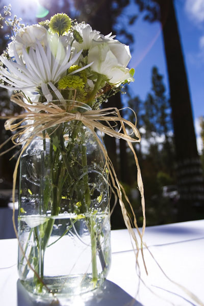 Pick your favorite Spider/Fuji Mum Centerpiece :  wedding hypericum spider spider mum fuji mum fuji lime green green centerpieces mason jar roses Mum In Mason Jac