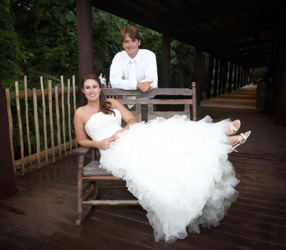 Tall Brides out there: Are you taller than your FH? :  wedding shoes pictures relationships Sitting On Bench Ch515