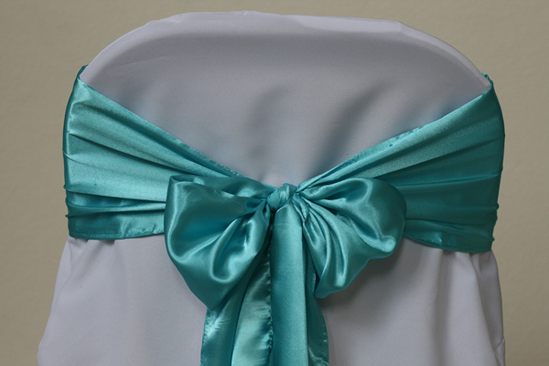 33 satin wide chair sashes for my Tiffany blue theme color